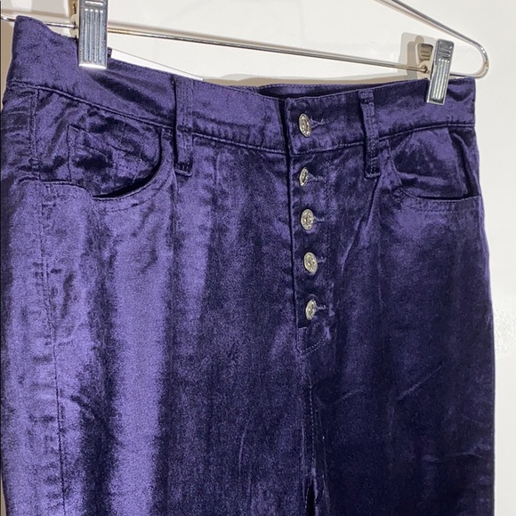 NEW 7 For All Mankind Dark Purple Velvet Jeans - Picture 2 of 12
